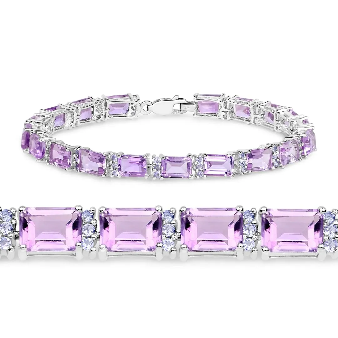 Octagon Purple Amethyst Prong Silver Tennis Bracelet sold by Zulily product image thumbnail 4