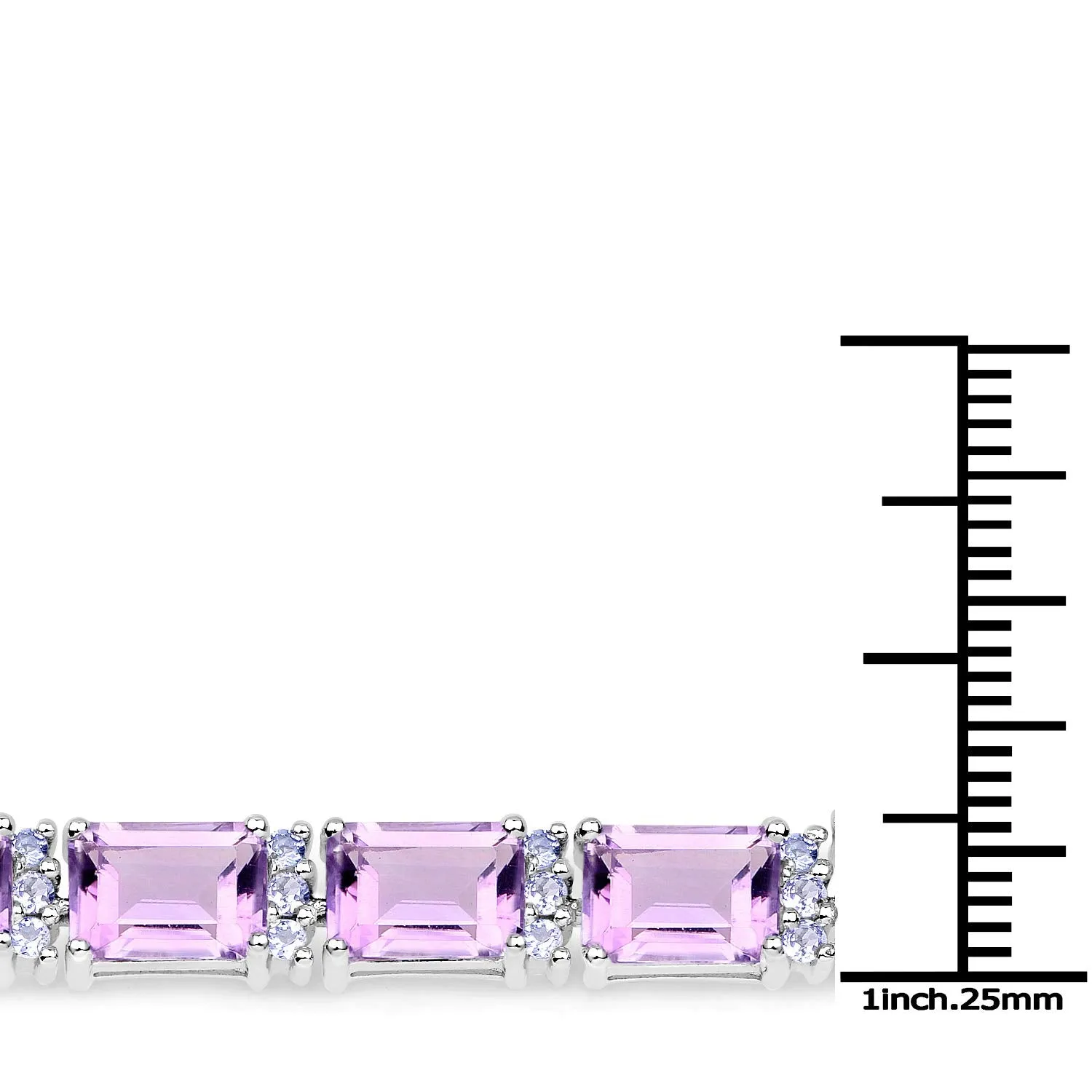 Octagon Purple Amethyst Prong Silver Tennis Bracelet sold by Zulily product image thumbnail 5