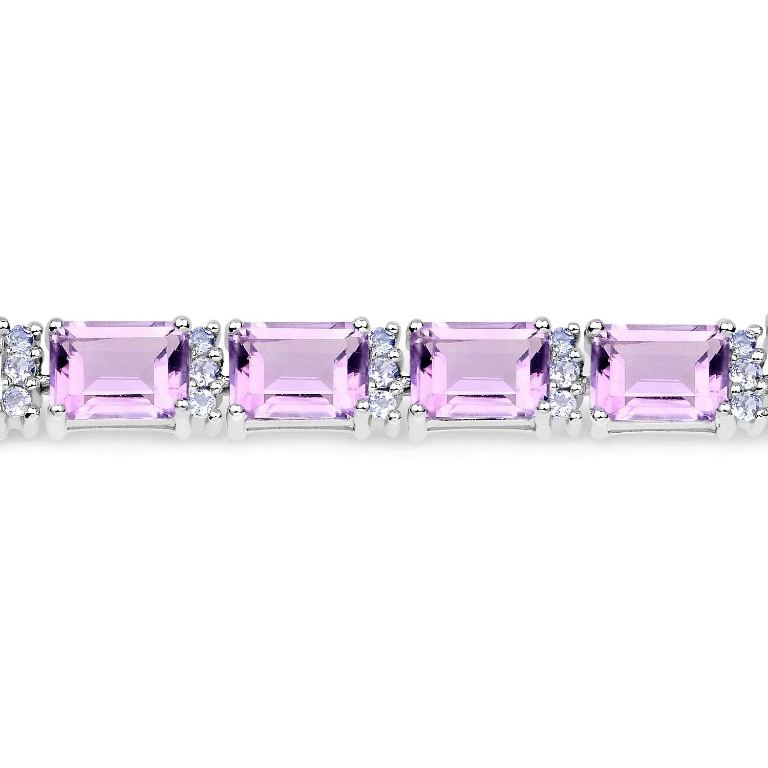 Octagon Purple Amethyst Prong Silver Tennis Bracelet sold by Zulily product image thumbnail 2