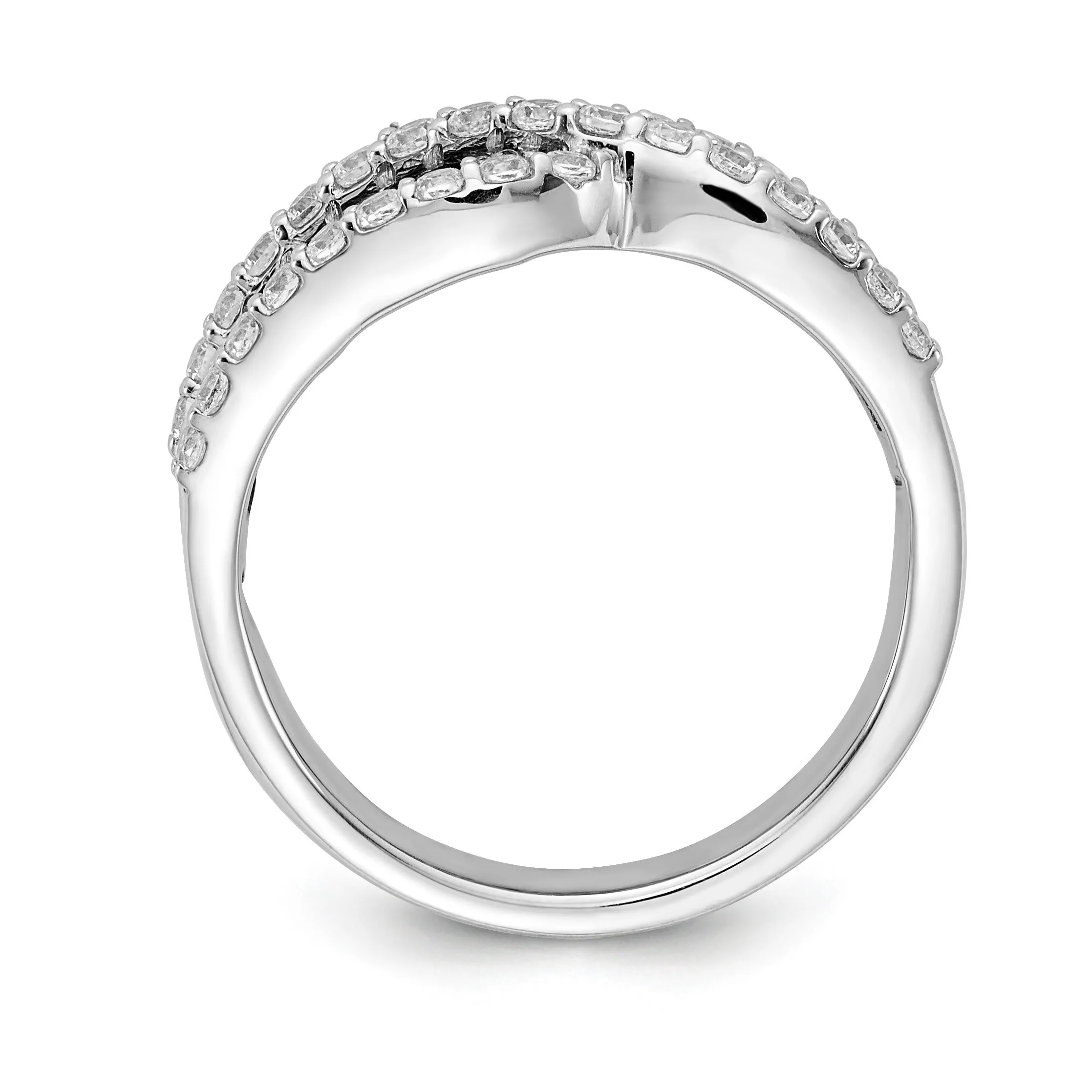 Baguette Blue Sapphire and Diamond Prong 14K White Gold Infinity Halo Ring sold by Zulily product image thumbnail 3