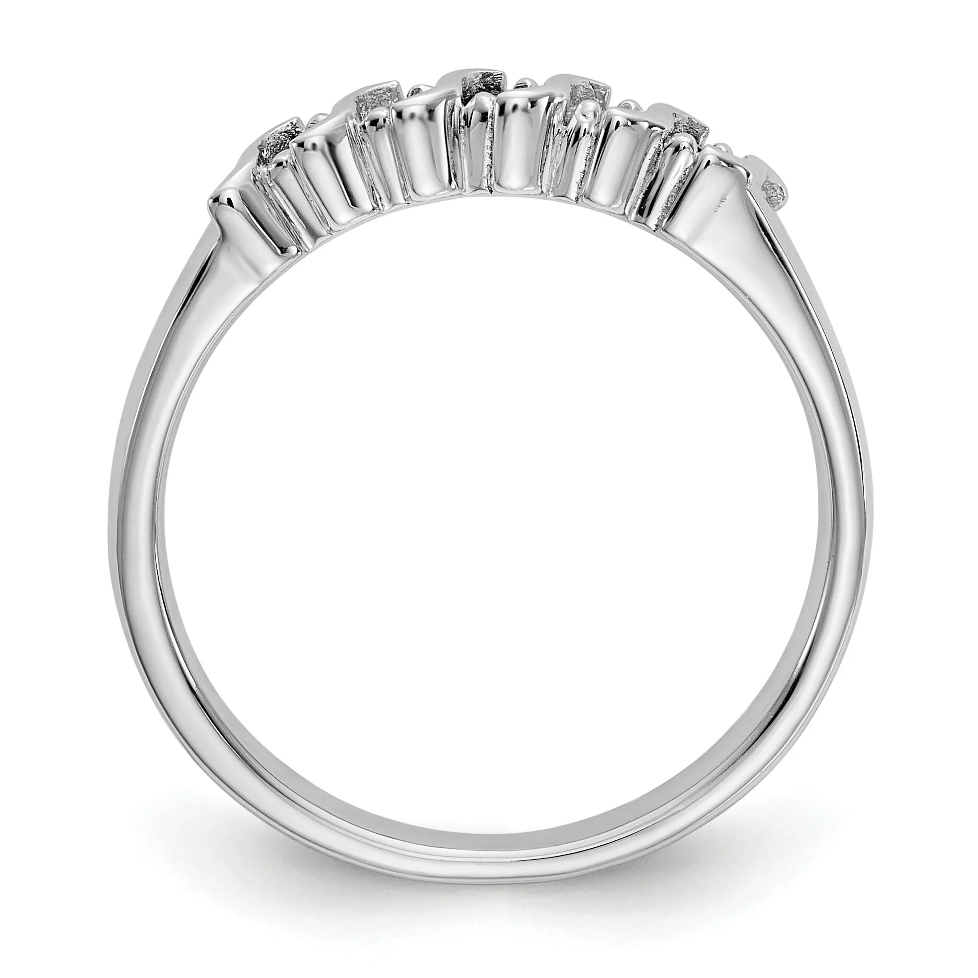 Round Sapphire Diamond Prong 10K Gold Five Stone Ring sold by Zulily product image thumbnail 3