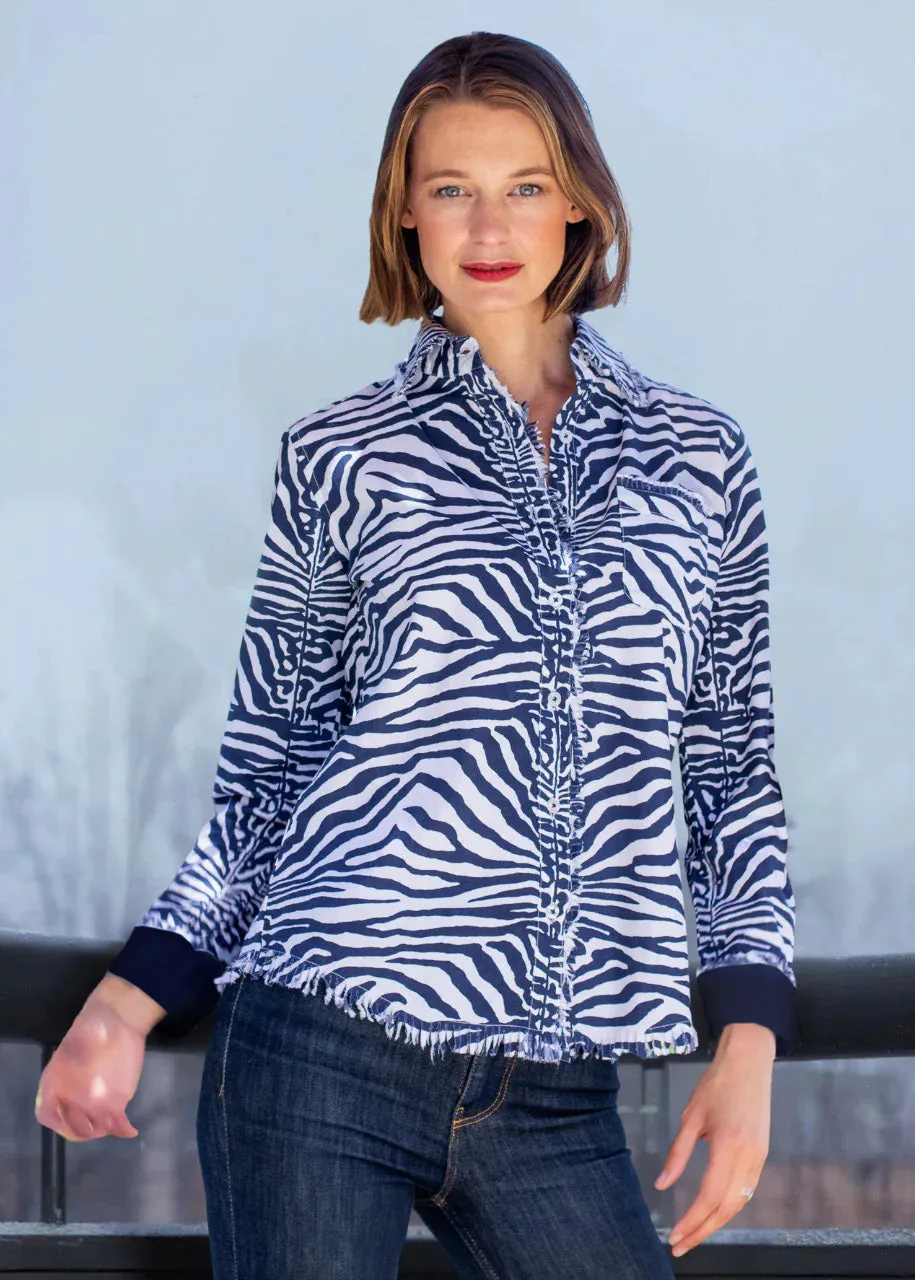 Cape Cod Tunic Navy Zebra Stripe sold by Zulily product image thumbnail 5