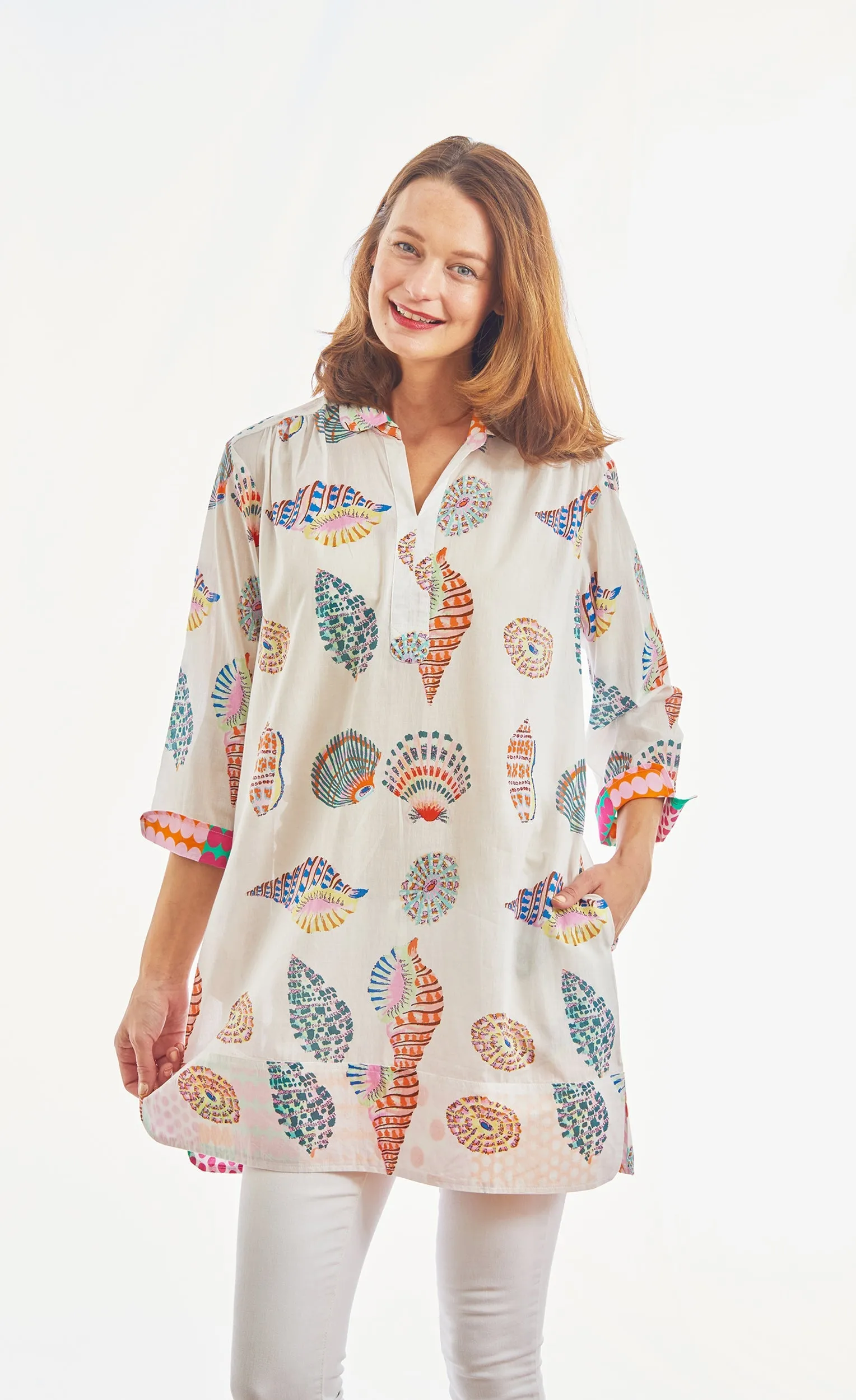 Vail Tunic Seashells Multi Colored In Voile sold by Zulily product image thumbnail 4