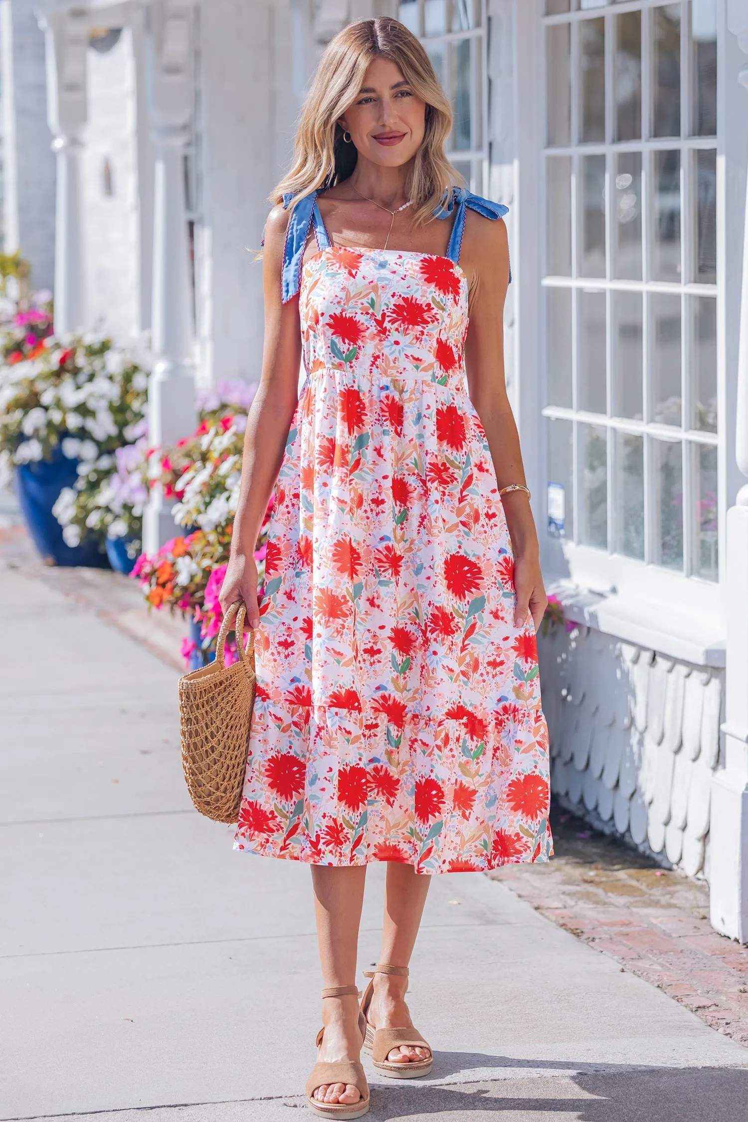 Threaded Pear Dahlia Straps High Waist Dress sold by Zulily