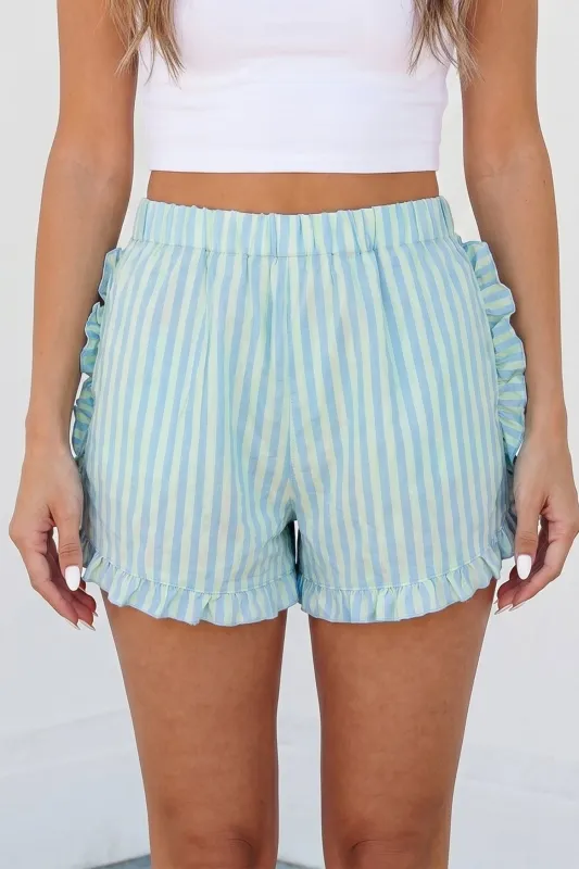 Threaded Pear Aspen Ruffle Trim Casual Shorts made by Threaded Pear