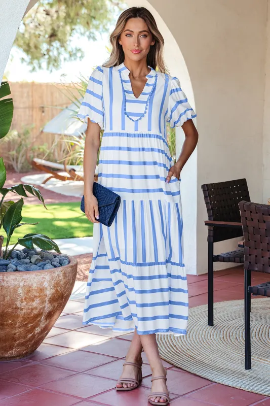 Threaded Pear Alora Half Sleeve Vacation Dress made by Threaded Pear