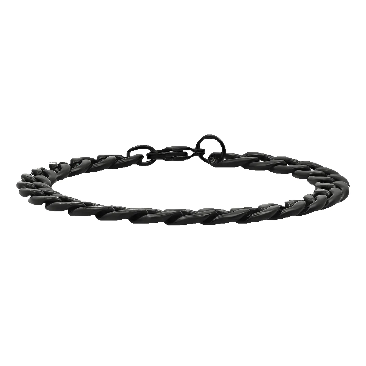 Black Ion Plated Cuban Link Bracelet sold by Zulily