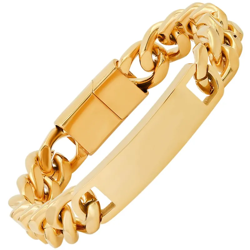 Deluxe Cuban Link Chain ID Bracelet made by Zulily