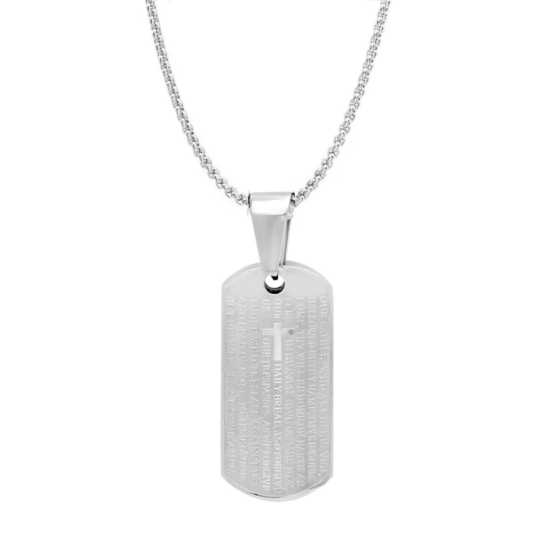 Lords Prayer Beveled Dog Tag made by Zulily