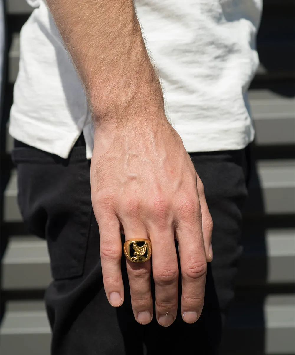 Black Onyx Eagle Statement Ring sold by Zulily product image thumbnail 2