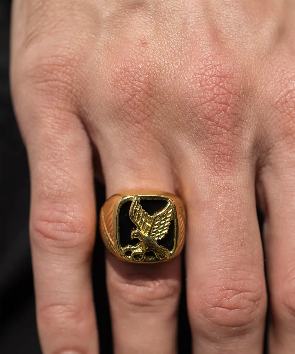 Black Onyx Eagle Statement Ring sold by Zulily product image thumbnail 3