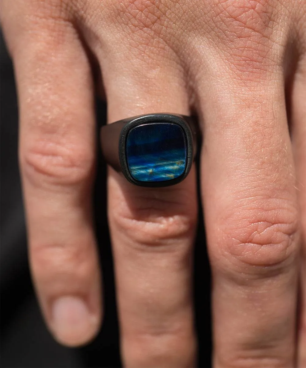 Blue Tiger Eye Statement Ring sold by Zulily product image thumbnail 3