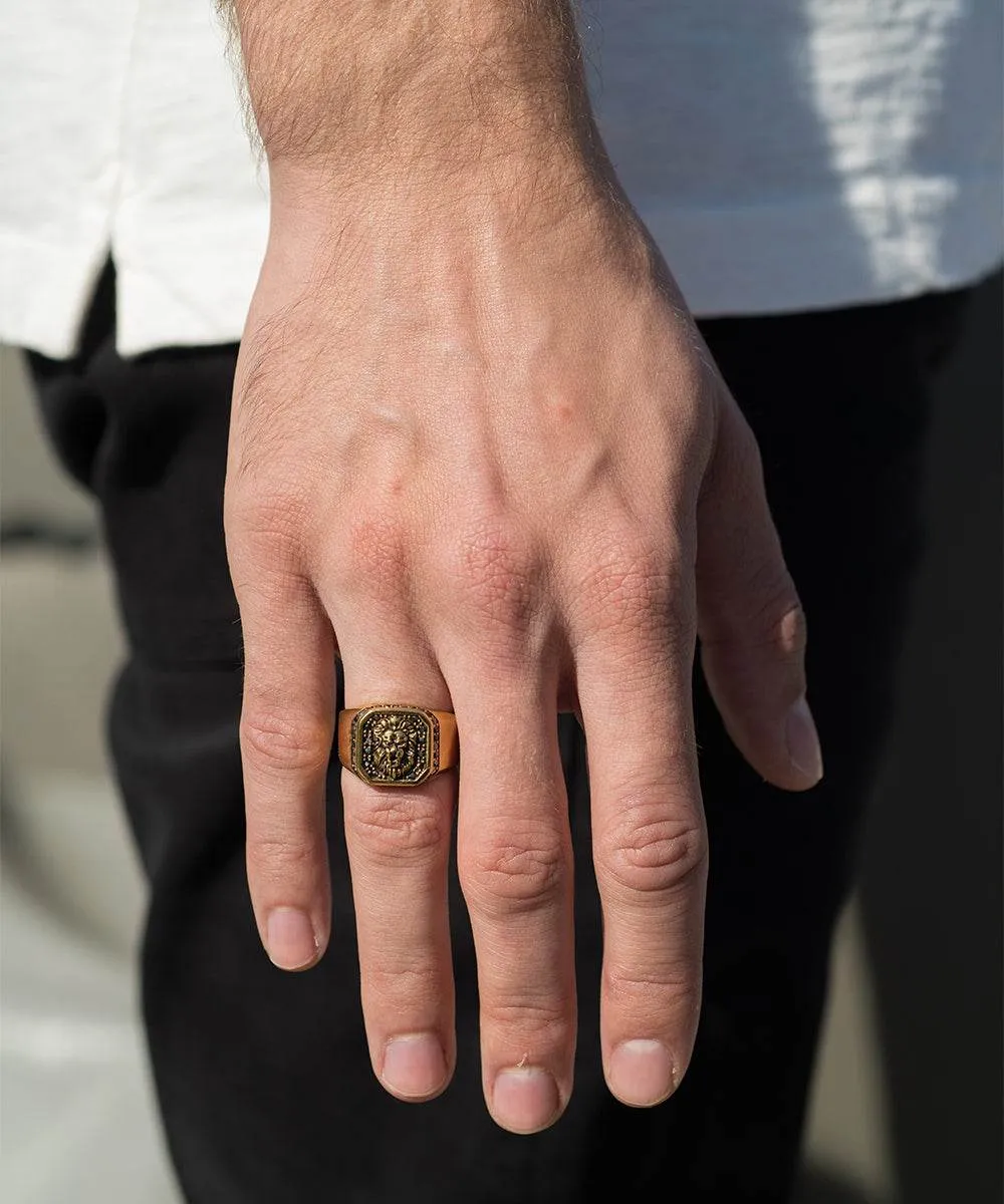 Lion's Head Stone Accented Statement Ring sold by Zulily product image thumbnail 3