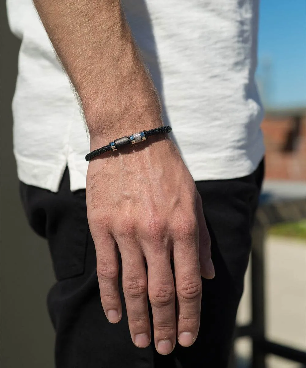 Ying Yang Braided Leather Bracelet sold by Zulily product image thumbnail 2