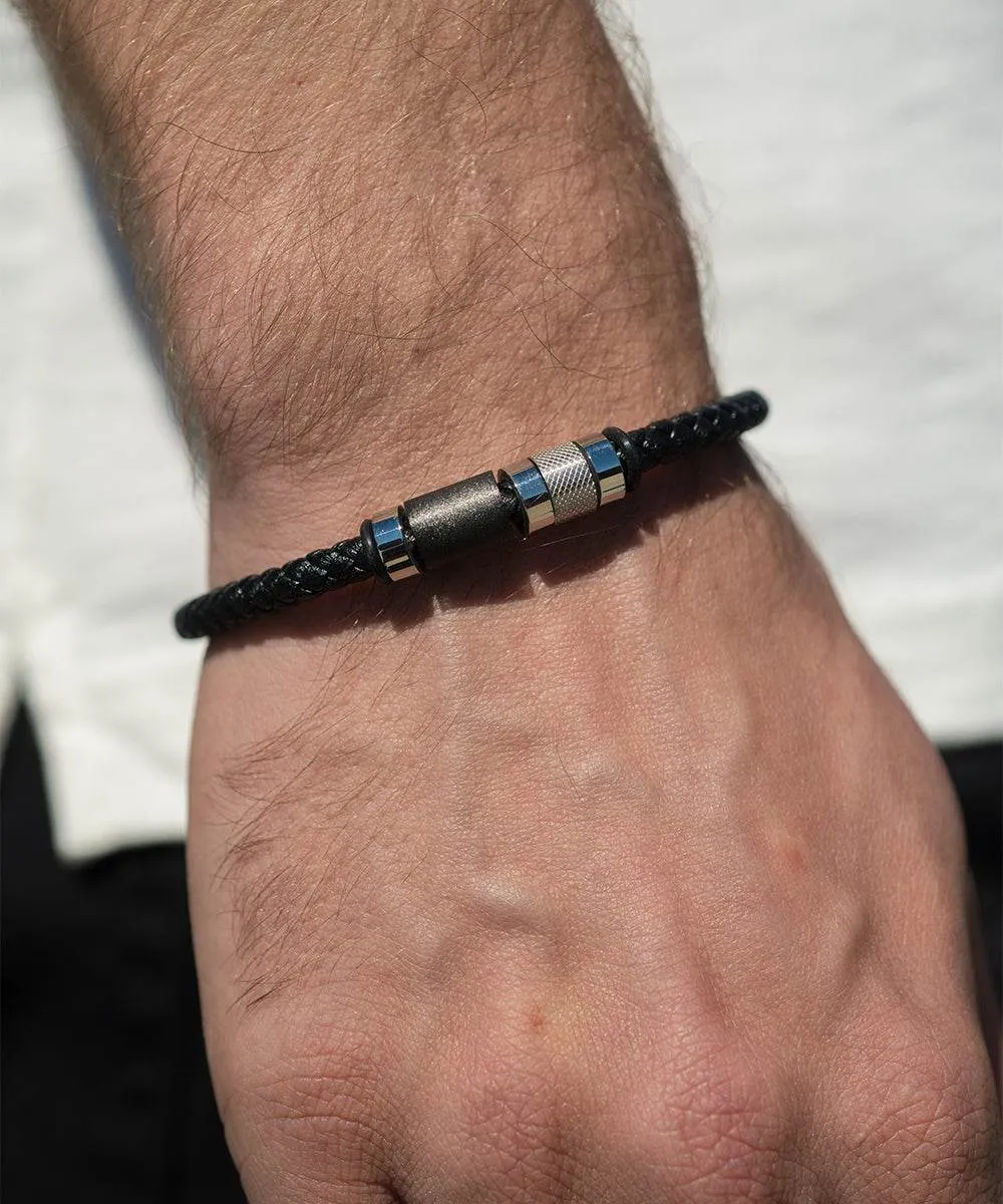 Ying Yang Braided Leather Bracelet sold by Zulily product image thumbnail 3