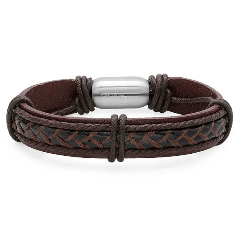 Leather & Cord Tex Bracelet made by Zulily