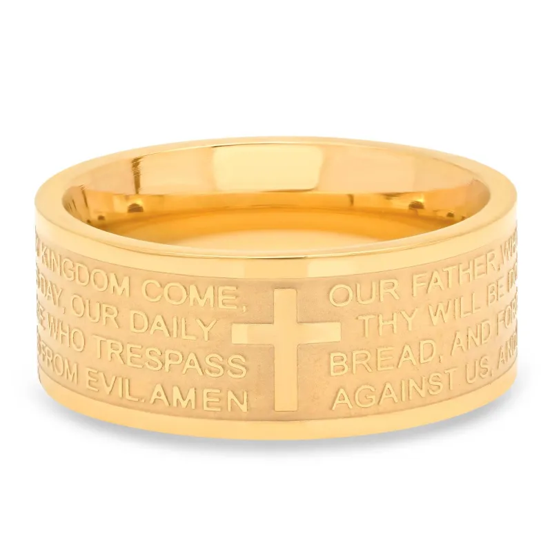 Wide Banded Lord's Prayer Ring made by Zulily