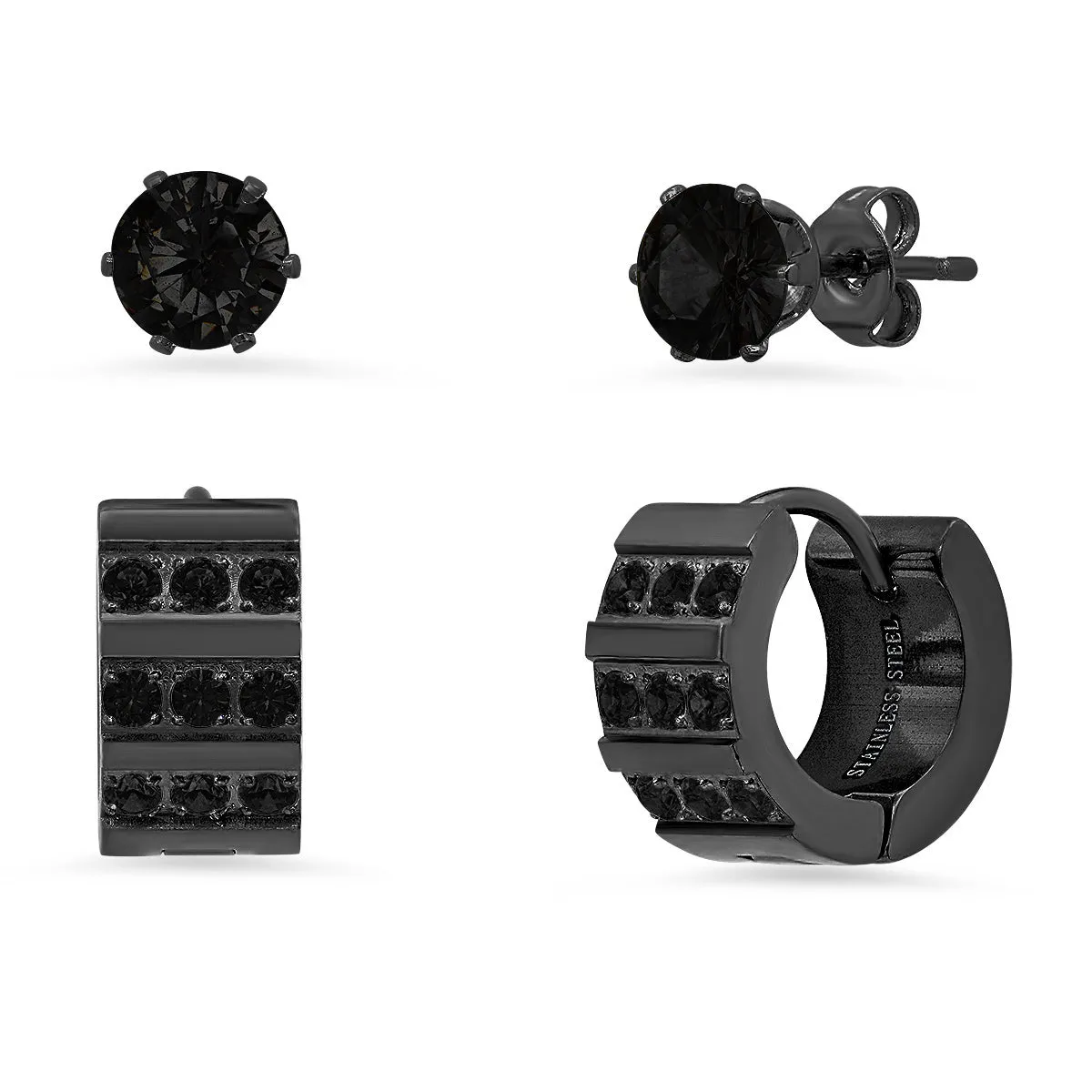 Icy Huggie Hoops + CZ Studs sold by Zulily product image thumbnail 3