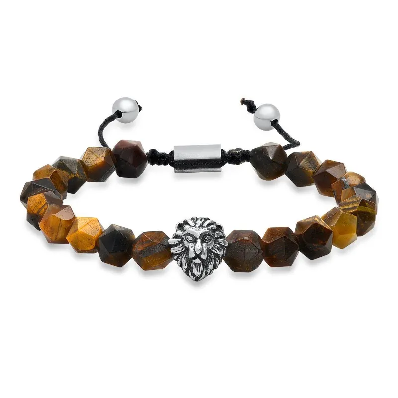 Lion's Head Tiger Eye Hex Bracelet made by Zulily