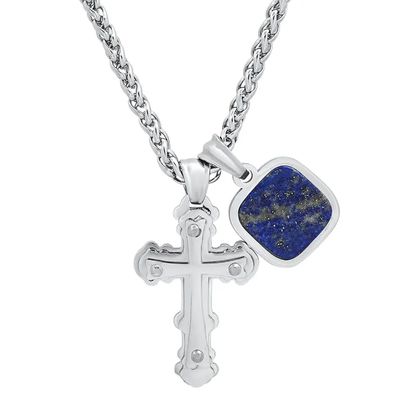 3D Scalloped Gothic Cross + Stone Accent made by Zulily