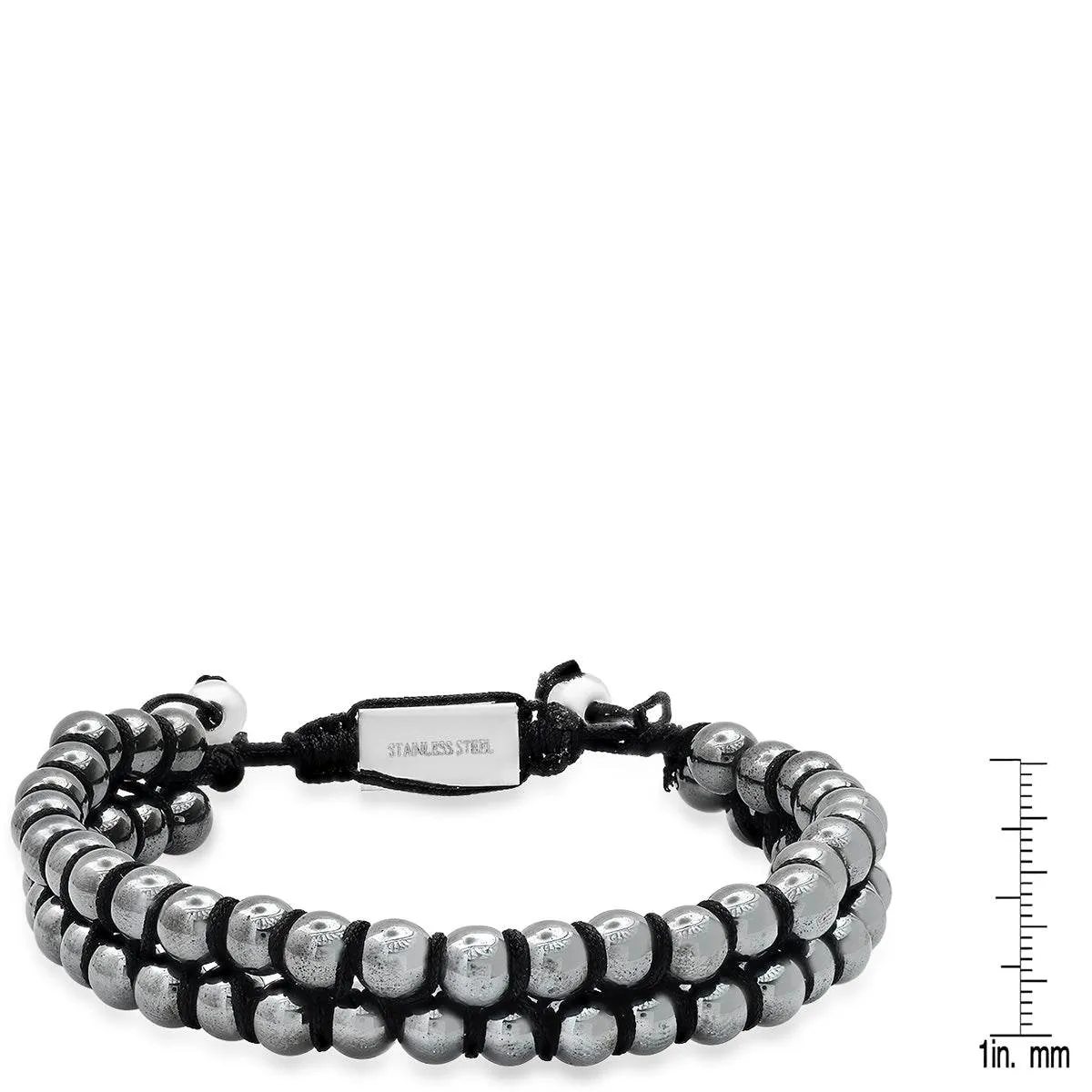 Double Layered Hematite Beaded Bracelet sold by Zulily product image thumbnail 3