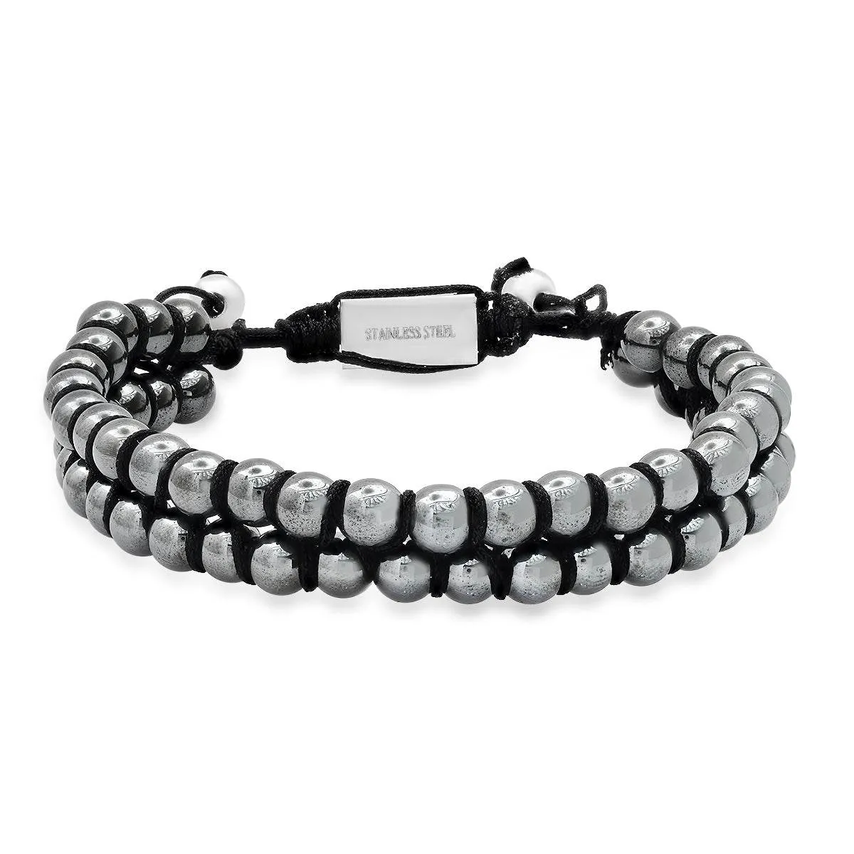 Double Layered Hematite Beaded Bracelet sold by Zulily