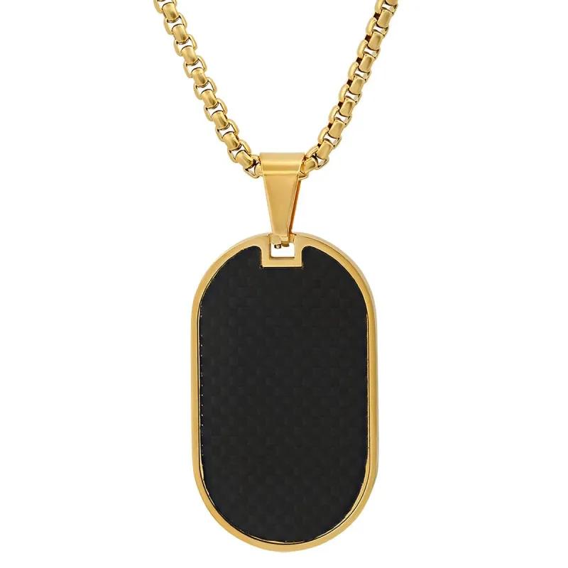 Carbon Fiber Dog Tag Pendant made by Zulily