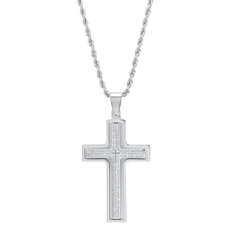 Lords Prayer Spinner Cross Pendant made by Zulily