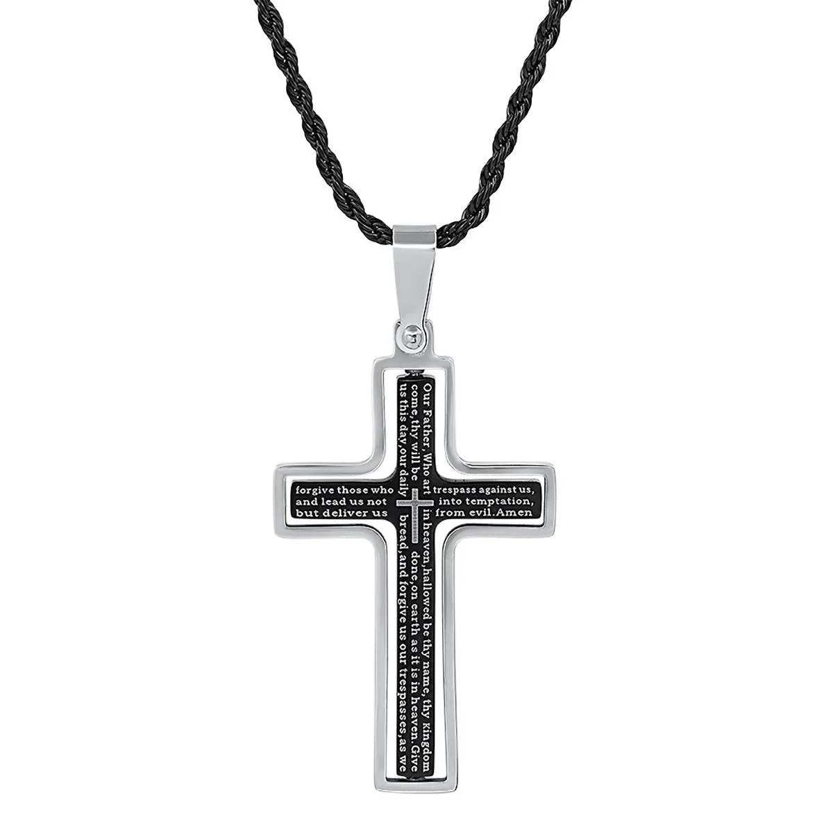 Lords Prayer Spinner Cross Pendant sold by Zulily product image thumbnail 5