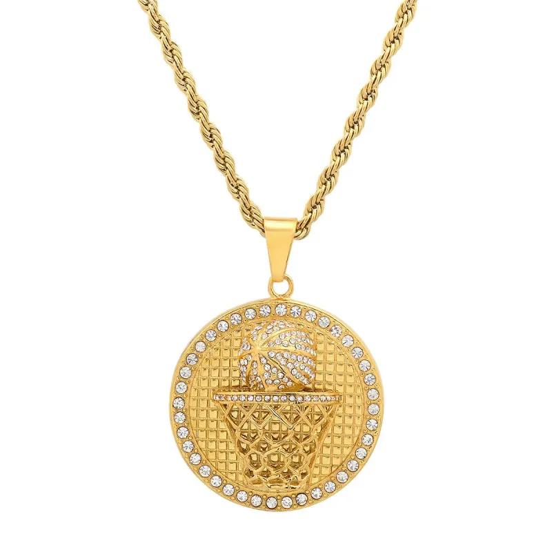 Iced Out MVP Basketball Medallion made by Zulily