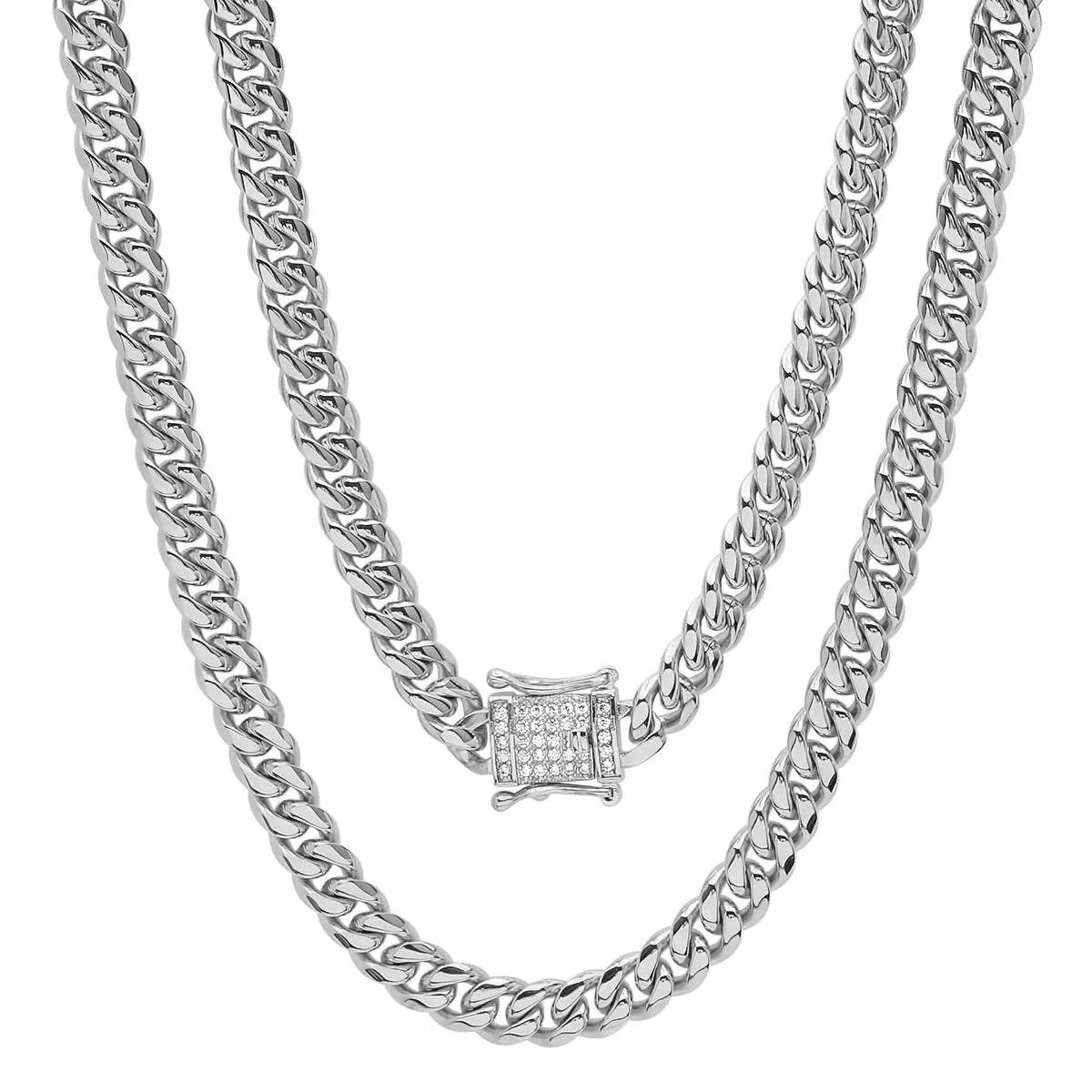 XL Miami Cuban Link Deluxe Iced Out Lock Necklace sold by Zulily product image thumbnail 5