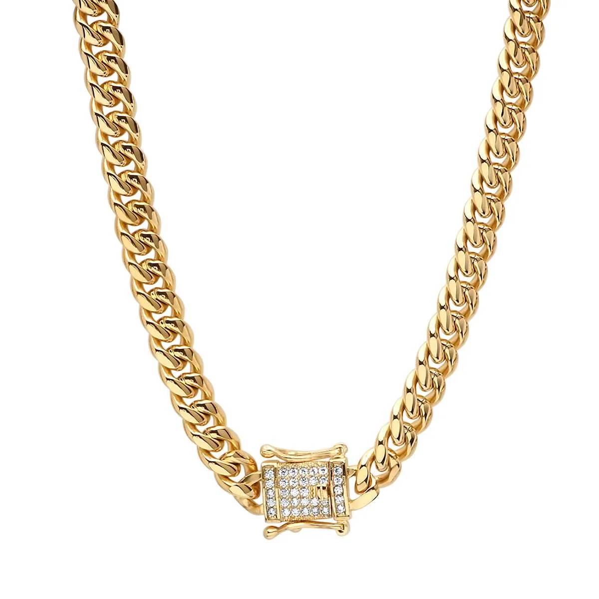 XL Miami Cuban Link Deluxe Iced Out Lock Necklace sold by Zulily product image thumbnail 3