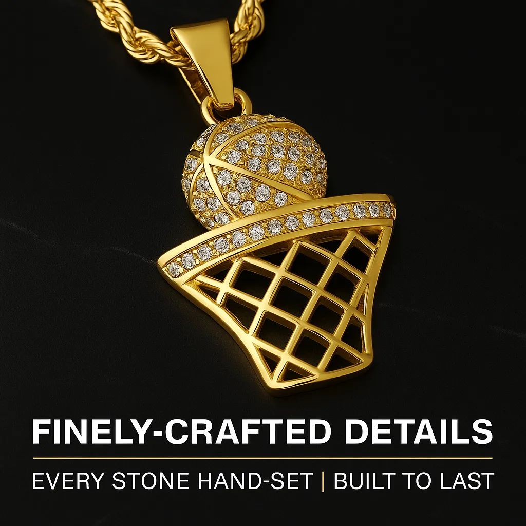 SWISH Basketball Pendant Necklace sold by Zulily product image thumbnail 4
