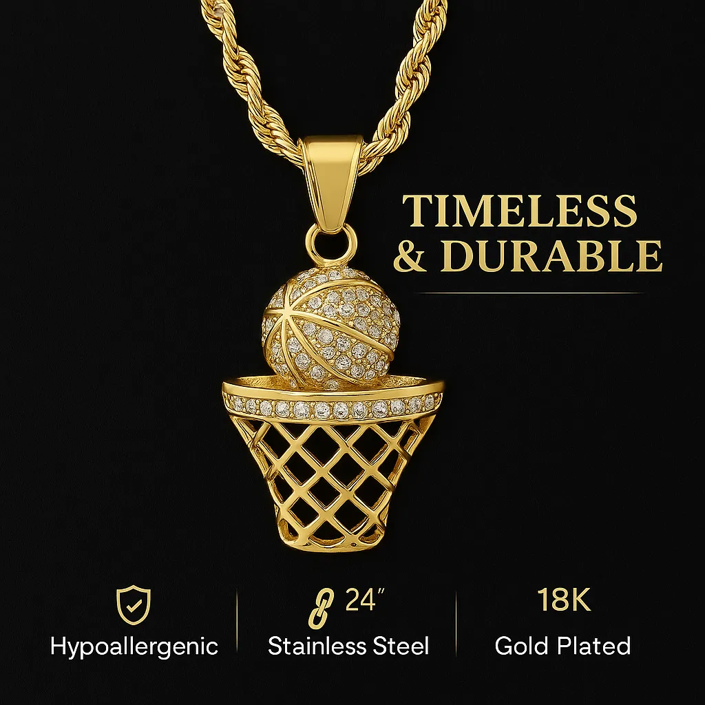 SWISH Basketball Pendant Necklace sold by Zulily product image thumbnail 5