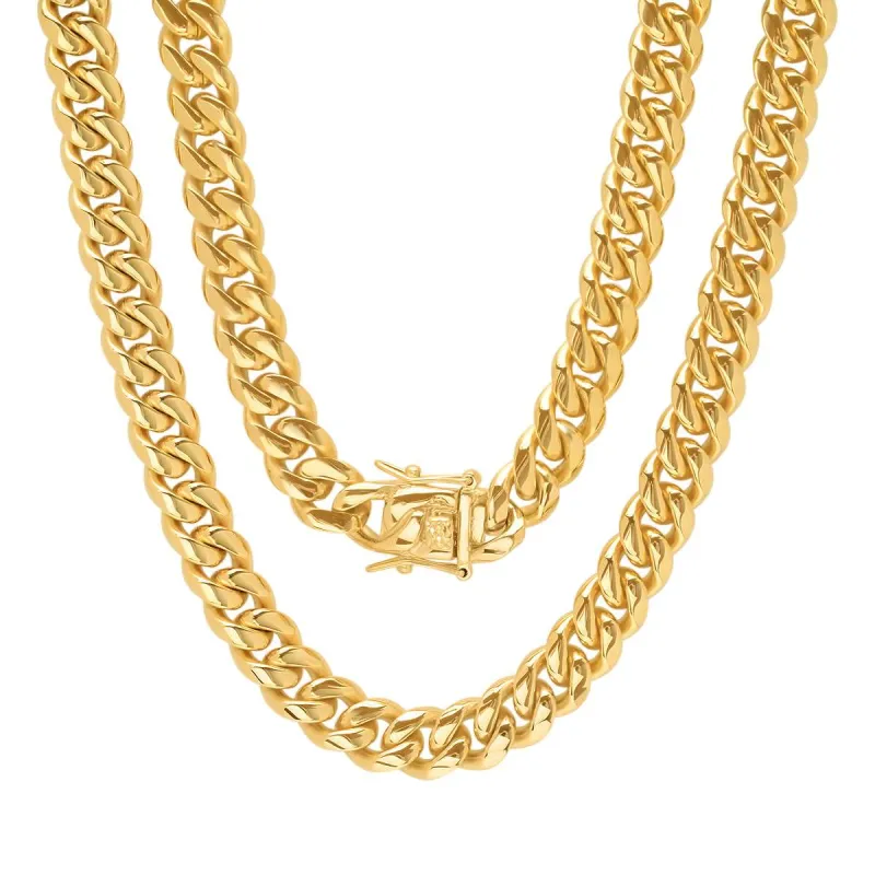 XXL Miami Cuban Link Luxe Lock Necklace made by Zulily