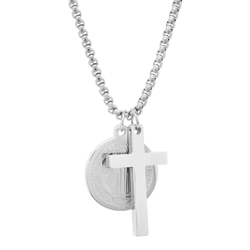 St. Benedict Medallion & Cross Pendant made by Zulily