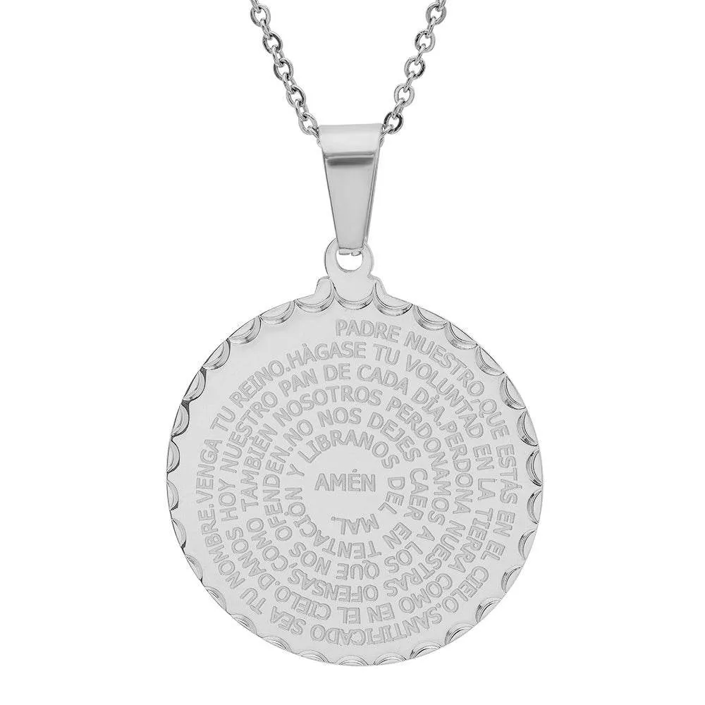 Padre Nuestro Prayer Medallion Necklace sold by Zulily product image thumbnail 2