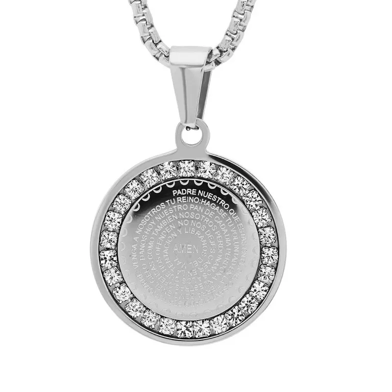 Padre Nuestro Prayer with Simulated Diamonds made by Zulily
