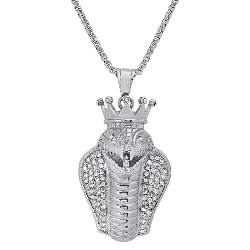 Special 18K Gold Plated King Snake Pendant with Simulated Diamonds made by Zulily