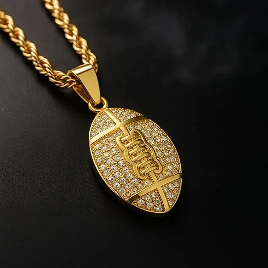 Steeltime 18k Gold Plated Football Necklace sold by Zulily product image thumbnail 5