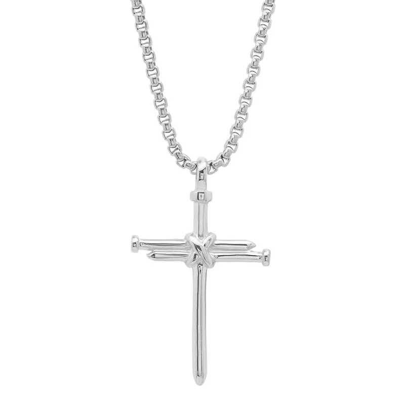 Stainless Steel Nail Cross Pendant made by Zulily