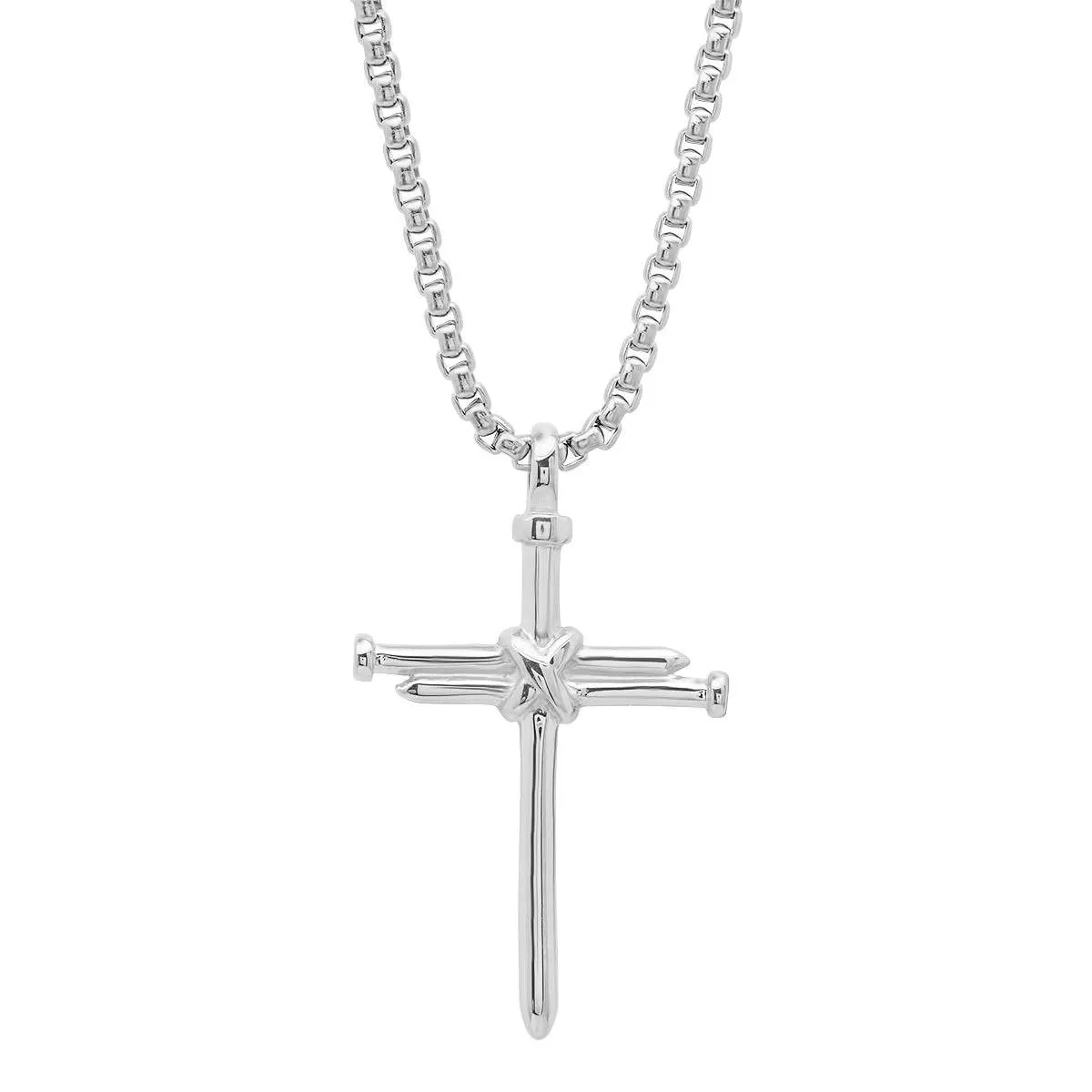Stainless Steel Nail Cross Pendant sold by Zulily
