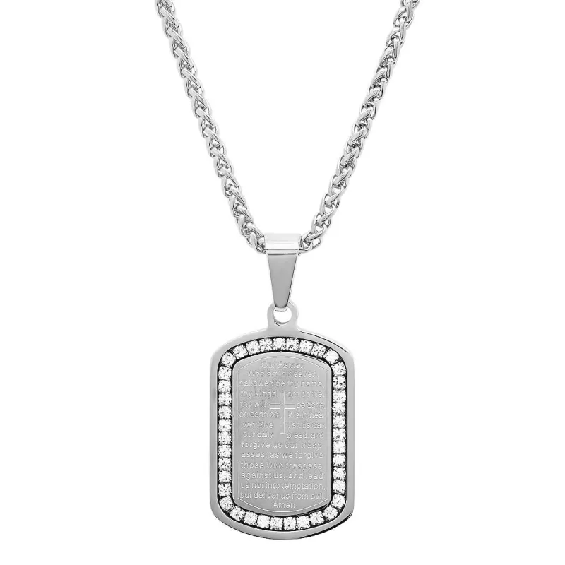 Our Father Prayer Dog Tag Pendant made by Zulily