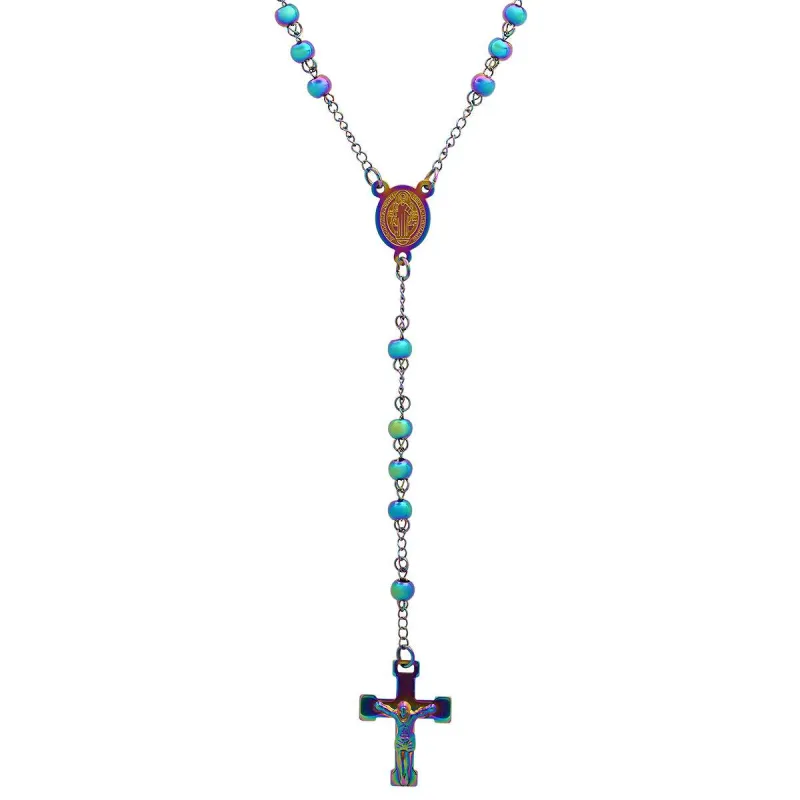 Multi Ip Stainless Steel Rosary made by Zulily