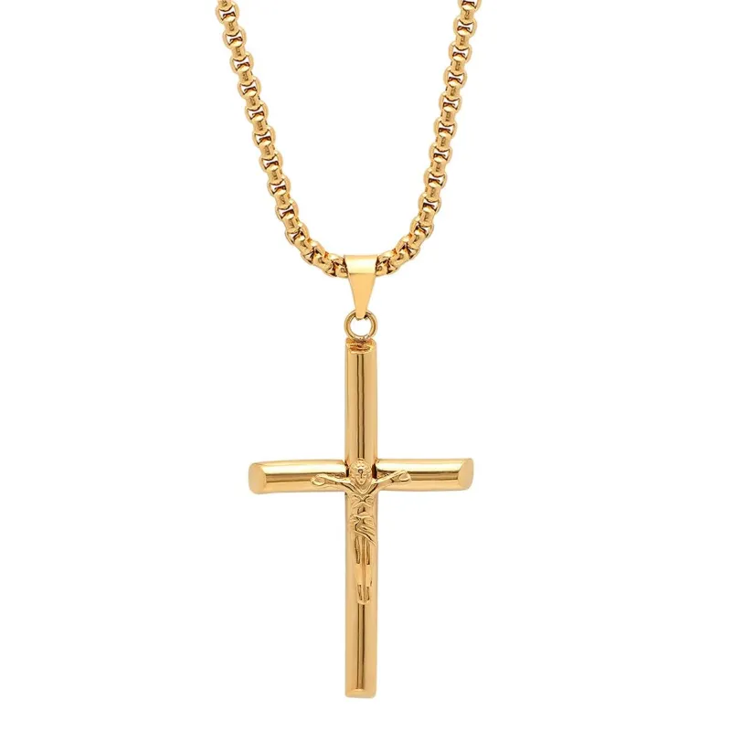 Stainless Steel Crucifix Tube Pendant made by Zulily