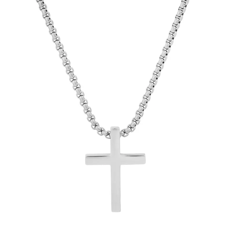Stainless Steel Polished Cross Pendant made by Zulily