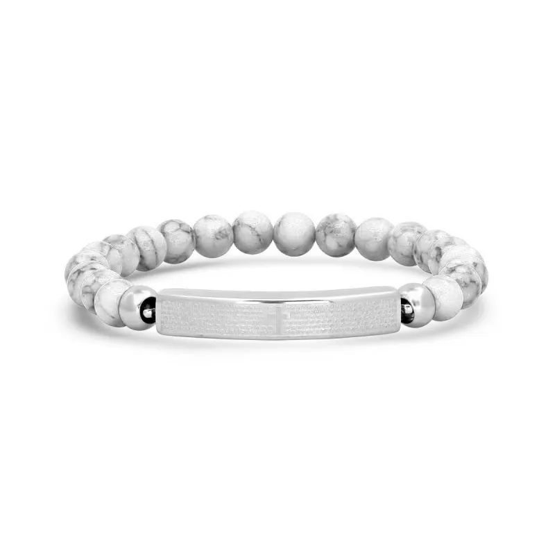 Stainless Steel Beaded Our Father English Prayer Id Drawstring Bracelet made by Zulily