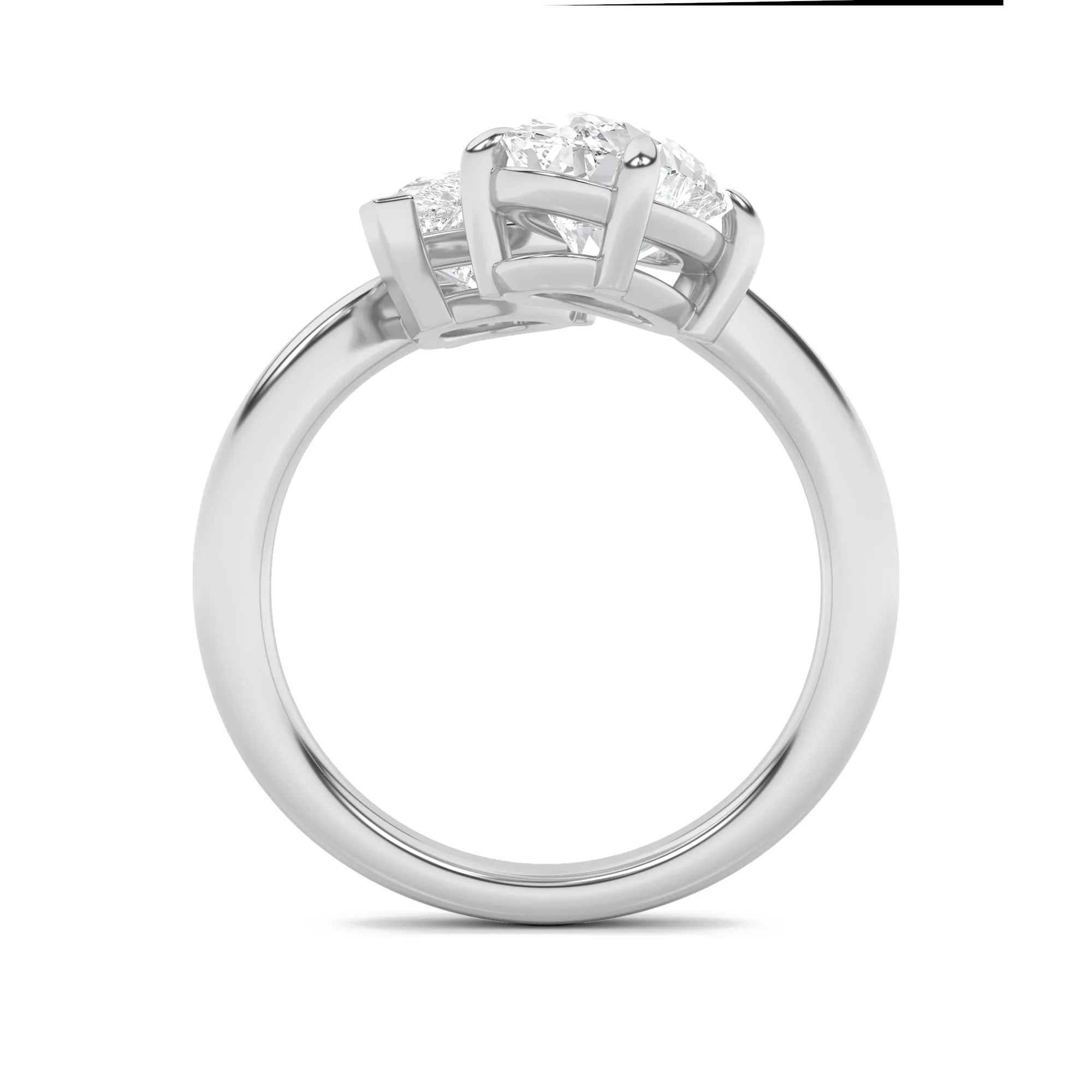 3Cttw Oval Shaped Lab Grown Diamond (F/VS) Toi et Moi Fashiion Ring in 14K Gold sold by Zulily product image thumbnail 4