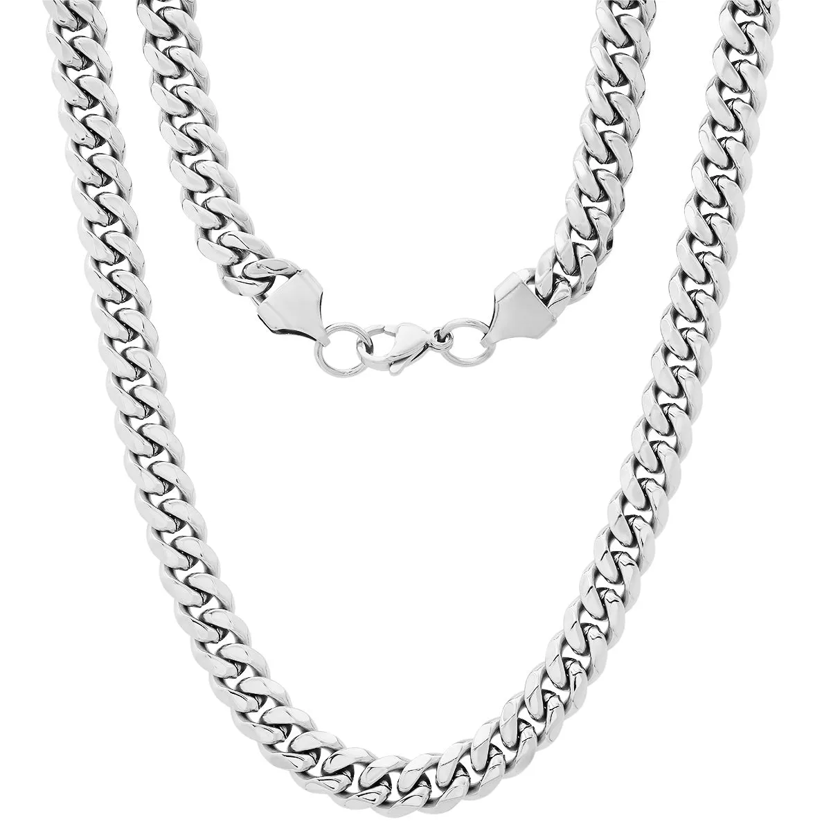Stainless Steel Cuban Link Chain Necklace sold by Zulily