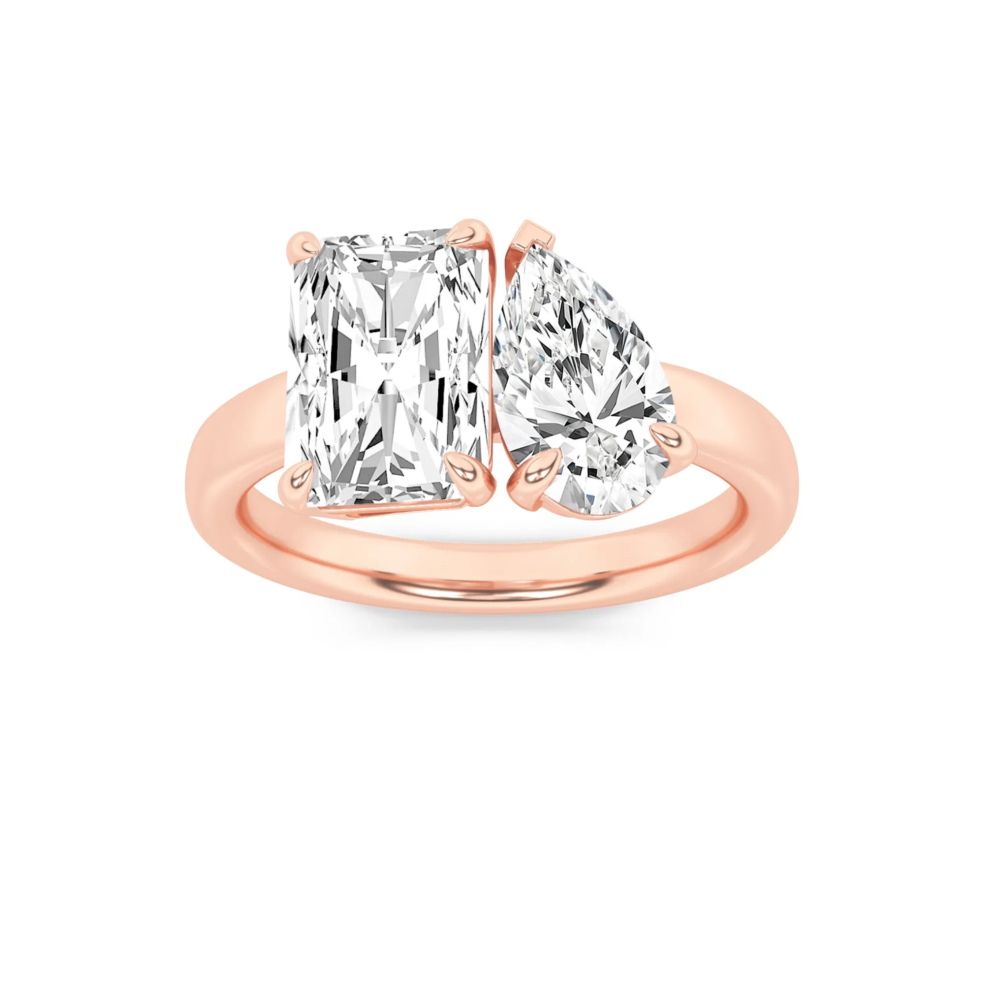 3Cttw Radiant Shaped Lab Grown Diamond (F/VS) Toi et Moi Fashion Ring in 14K Gold sold by Zulily